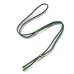 Sea Green 2.5MM Adjustable Braided Nylon Cords Necklace Making, with Golden Brass Finding, Sea Green, 27.56 inch(70cm)