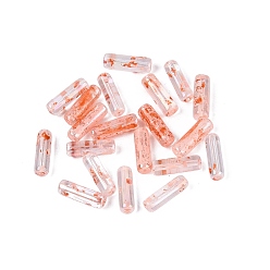 Помидор Прозрачные стеклянные бусины Пикассо, помидор, 13x4 мм, отверстие : 0.9~1 мм, Около 1125 шт / фунт