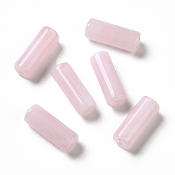 Pink Transparent Acrylic Beads, Two Tone, Column, Pink, 13x5mm, Hole: 1.6mm, about: 1950pcs/500g