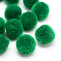 Dark Green DIY Doll Craft Polyester Pom Pom Ball, Round, Dark Green, 20mm