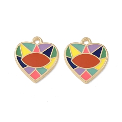 Разноцветный Стойки обшивки сплава эмали подвески, без кадмия, без никеля и без свинца, шарма сердца, красочный, 27x25x2 мм, отверстие : 2 мм