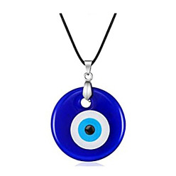 3cm circle Evil Eye Glass Necklace - Blue Devil's Eye Pendant Jewelry