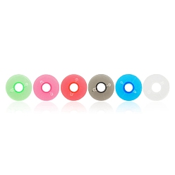 Mixed Color Transparent Plastic Bobbins, Sewing Thread Holders, for Sewing Tools, Mixed Color, 20x10mm