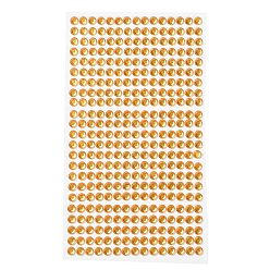 Dark Orange Self Adhesive Acrylic Rhinestone Stickers, Round Pattern, for DIY Scrapbooking and Craft Decoration, Dark Orange, 200x95mm