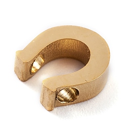 Golden Ion Plating(IP) 304 Stainless Steel Charms, Horseshoe, Golden, 9x8x3mm, Hole: 1.8mm