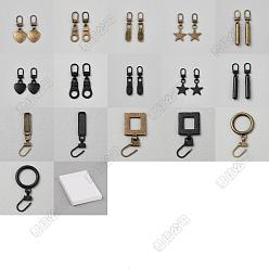 Mixed Shapes 32шт. 16 варианты съемных бегунков молнии из цинкового сплава, разнообразные, 38~50 мм, 2 шт / стиль