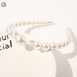 Pearl Headband - One Big Pearl Pearl Hairband for Women - Simple and Elegant Headband for Outings and Parties.