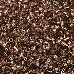 (DB0037) Copper Lined Crystal MIYUKI Delica Beads, Cylinder, Japanese Seed Beads, 11/0, (DB0037) Copper Lined Crystal, 1.3x1.6mm, Hole: 0.8mm, about 2000pcs/bottle