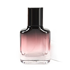 Pink Gradient Glass Perfume Spray Bottles, Essential Oil Refillable Empty Bottle, Pink, 5x5x9.1cm, Capacity: 30ml(1.01fl. oz)