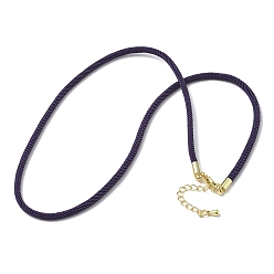 Индиго 3 изготовление ожерелий из нейлонового шнура миланского плетения толщиной ☐ мм, с латунными выводами и 304 застежками из лобстера из нержавеющей стали, золотые, стойки покрытие, долговечный, индиговые, 17.83 дюйм (45.3 см)