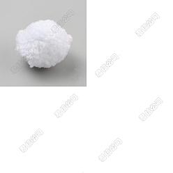 Белый 24мягкий шерстяной помпон, для шапок обувь шарфы подвески на сумку аксессуары, белые, 50 мм, 24 шт / комплект