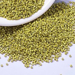 (DB1154) Гальваническая Полуматовая Цедра Бусины miyuki delica, цилиндр, японский бисер, 11/0, (дБ 1154) оцинкованная цедра, 1.3x1.6 мм, отверстие : 0.8 мм, Около 2000 шт / 10 г