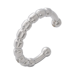 Серебро 304 из нержавеющей стали манжеты браслеты, открытые браслеты для женщин, серебряные, 2-1/4x2 дюйм (5.55x5 см)