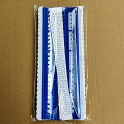 Dark Blue Plastic & Foam Floss Embroidery Thread Organizer, with Paper Stickers, for Cross Stitch Thread Embroidery Floss Organizers, Dark Blue, 275x110x25mm