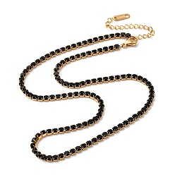 Реактивный Самолет 3мм 304 Женские ожерелья-цепочки из нержавеющей стали со стразами, вакуумное покрытие pvd, золотые, струя, 16.54 дюйм (42 см)