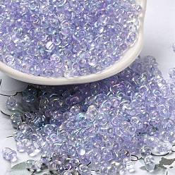 Medium Purple Glass Seed Beads, Peanut, Medium Purple, 5.5~6x3~3.5x3mm, Hole: 1~1.2mm