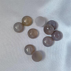 Grey Agate Natural Grey Agate Cabochons, Half Round/Dome, 6mm