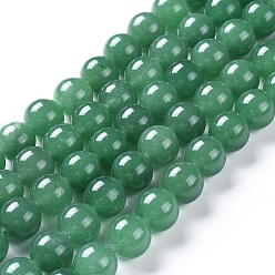 Other Jade Dyed Natural Jade Beads Strands, Round, 10mm, Hole: 1.4mm, about 38pcs/strand, 15.3 inch(38.5cm)