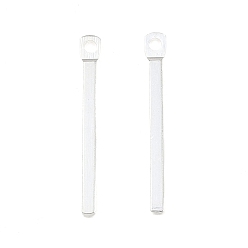 Посеребрённый Латунные подвески, без кадмия и без свинца, бар, 925 серебро покрытием, 20.5x1.5x1.5 мм, отверстие : 1.2 мм