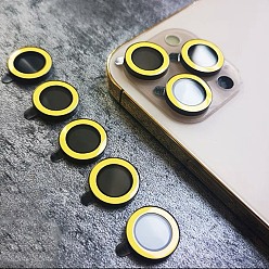 Желтый Пленка для линз мобильного телефона из стекла и алюминиевого сплава, аксессуары для защиты линз, совместим с защитной пленкой для объектива камеры 13/14/15 pro & pro max, желтые, упаковка: 9x5.5x0.8 см, 2 шт / комплект