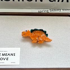 Оранжевый Заколки для волос в виде когтей динозавра из ацетата целлюлозы, аксессуары для волос для женщин и девочек, оранжевые, 90x55 мм