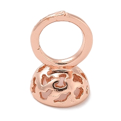 Розовое Золото Стойки покрытие латунь подвесные поручительств, долговечный, без свинца и без кадмия, розовое золото , 17.5x11 мм, отверстие : 8.5 мм, Внутренние размеры: 9.5 mm