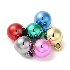 Mixed Color Plated Acrylic Pendants, Bell Charms for Christmas, Mixed Color, 21x16mm, Hole: 3.3mm