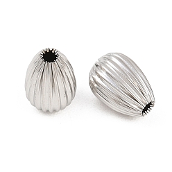 Нержавеющая Сталь Цвет 304 из нержавеющей стали бусы, слеза, цвет нержавеющей стали, 14x10 мм, отверстие : 3 мм