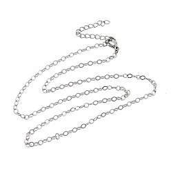 Нержавеющая Сталь Цвет 304 ожерелья из нержавеющей стали с ромбовидными звеньями для женщин и мужчин, не тускнеет, цвет нержавеющей стали, 17.72 дюйм (45 см)