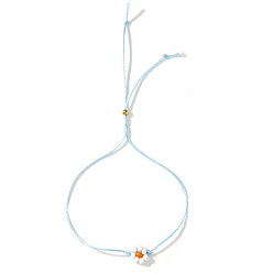 Белый Браслеты-слайдеры из смолы с бусинами в виде цветов для женщин, два тона, белые, 11.02 дюйм (28 см)