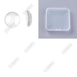 Clair 200 pcs cabochons en verre transparent, cabochon en dôme clair pour la fabrication de bijoux pendentif photo camée, clair, 11.5~12x4mm