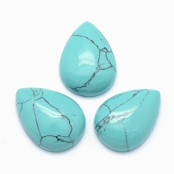Synthetic Turquoise Synthetic Turquoise Cabochons, Teardrop, 25x18x7mm