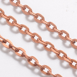 Красная Медь Железо кабельные сети, несварные, с катушкой, Плоско-овальные, без кадмия, без никеля и без свинца, красная медь, 4x2.7x0.7 мм, около 32.8 футов (10 м) / рулон