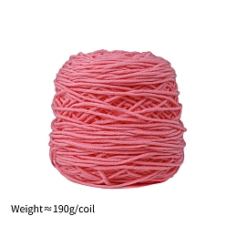 Бледно-фиолетовый Красный 190g 8-слойная молочная хлопчатобумажная пряжа для тафтинговых ковриков, пряжа амигуруми, пряжа для вязания крючком, для свитера, шапки, носков, детских одеял, бледно-фиолетовый красный, 5 мм