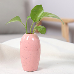 Pink Ceramic Flower Vase for Home, Office, Creative Desktop Decoration, Pink, 50x95mm