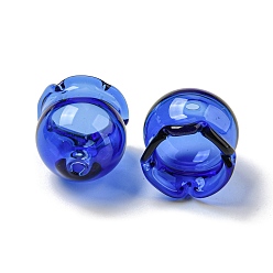 Васильковый Конус из стеклянных бусин для изготовления колокольчиков, колокольчик средний l, васильковый, 15x16 мм, отверстие : 2.7 мм