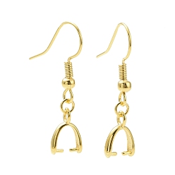 Golden Rack Plating Brass Earring Hooks, with Ice Pick Pinch Bails, Long-Lasting Plated, Lead Free & Cadmium Free, Golden, 30mm, 22 Gauge, Pin: 0.6mm and 0.7mm