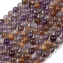 Лодолит Кварц Натуральные фиолетовые фантомные кварцевые бусины из лодолитового кварца, круглые, 10~10.5 мм, отверстие : 1 мм, около 39 шт / нитка, 15.16'' (38.5 см)