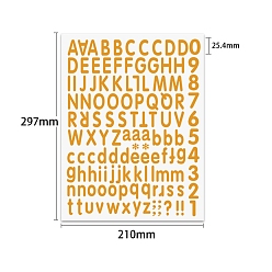 Sandy Brown PVC Self-Adhesive Letter & Number Stickers, for Party Decorative Presents, Sandy Brown, 297x210mm