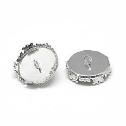 Платина Железная бусина, для подвесных планок, плоско-круглые, платина, лоток : 15 мм, 16x7~8 мм, отверстие : 2 мм