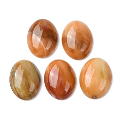 Многоцветный Агат Кабошоны из натурального многоцветного агата, овальные, 20~20.8x15~15.5x5.8~6.5 мм