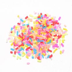 Mixed Color Handmade Polymer Clay Sprinkle Beads, Fake Food Craft, Undrilled/No Hole Beads, Mixed Color, 0.5~5x1mm