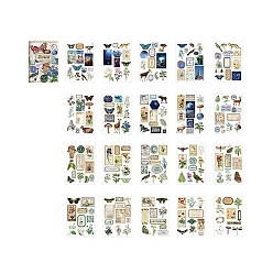 Tree 20 Sheets PET Transparent Scrapbook Decorative Paper Set, Journal Pocketbook Paper, Tree, 148x105mm