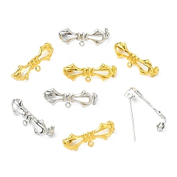 (52) Непрозрачная лаванда Латунные булавки для килта в виде бантика с петлей 1, фурнитура для броши, разноцветные, 28.5x10x7 мм, отверстие : 1.5 мм, контактный: 0.8 mm.