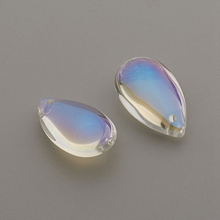 Лунный Свет Стеклянные подвески, слеза, лунный свет, 22x13x8.8 мм, отверстие : 1.4 мм