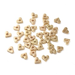 Golden CCB Plastic Beads, Heart, Golden, 4.5x5x1.5mm, Hole: 1.4mm