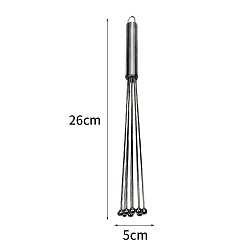 Нержавеющая Сталь Цвет Не тускнеет 430 венчик для взбивания яиц из нержавеющей стали, инструмент для выпечки, цвет нержавеющей стали, 260x50 мм