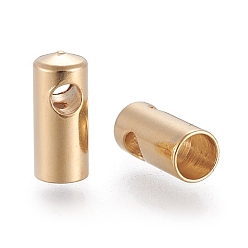 Golden 201 Stainless Steel Cord Ends, Golden, 7.3x3.1mm, Hole: 1.5mm, Inner Diameter: 2.5mm