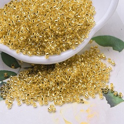 (DB0033) Хрустальный с Подкладкой из 24k Золота Бусины miyuki delica, цилиндр, японский бисер, 11/0, (ДБ 0033) 24 тыс. т кристаллов с золотой подкладкой, 1.3x1.6 мм, отверстие : 0.8 мм, Около 2000 шт / 10 г