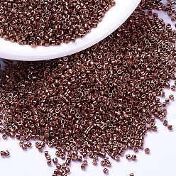 (DB1842) Гальваническый Темно-ягодный Дуракоат Бусины miyuki delica, цилиндр, японский бисер, 11/0, (дБ 1842) дюракаль оцинкованная темная ягода, 1.3x1.6 мм, отверстие : 0.8 мм, Около 2000 шт / 10 г